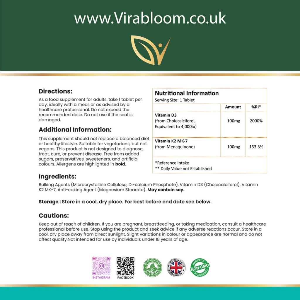 Vitamin D3 + K2 2 in 1