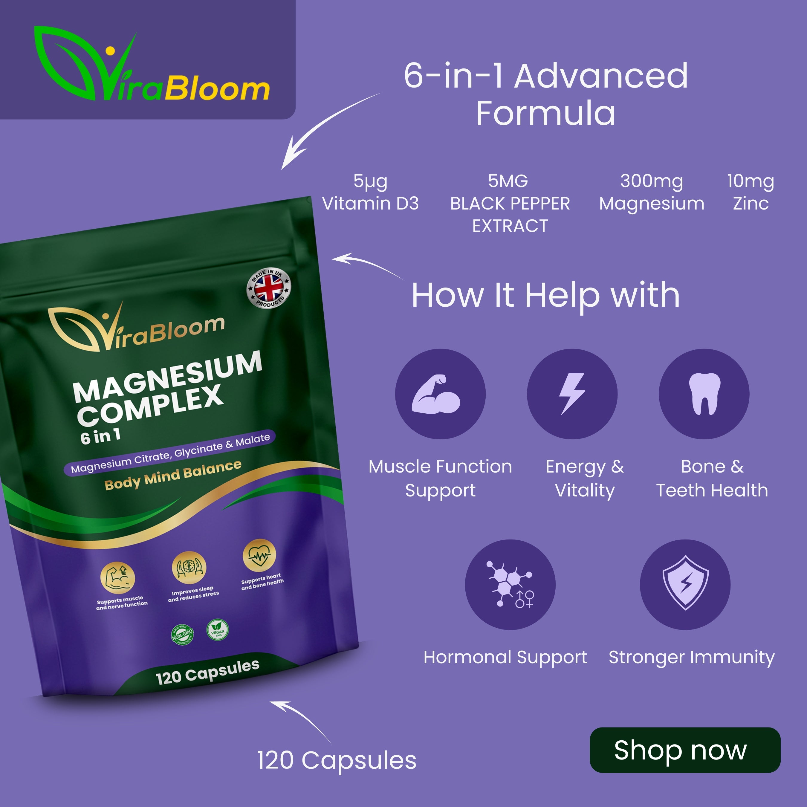 Magnesium Complex Capsules 6 in 1