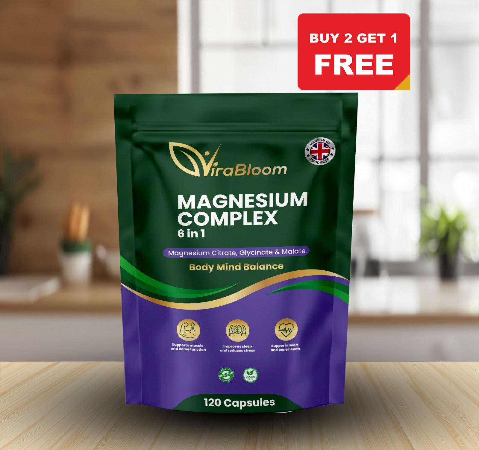 Magnesium Complex Capsules 6 in 1 - Buy 2 Get 1 Free
